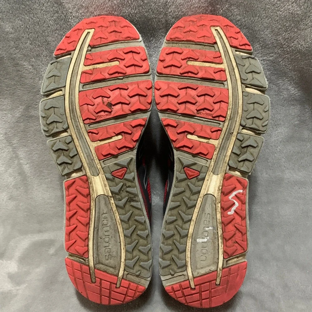 Salomon XR Crossmax Neutral Trail Running Shoes Red Grey Womens Size 10 Flaw